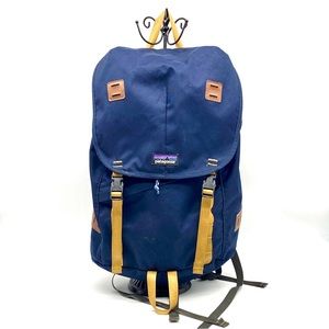PATAGONIA NAVY BLUE DRAWSTRING ARBOR BACKPACK HIKING SCHOOL OUTDOOR BAG 26L